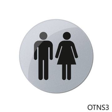 neonart Stenske info označbe / črne - moški-ženska