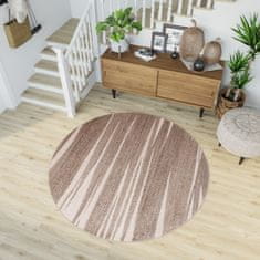 Chemex Preproga Sari Kolo Moderno S Skandinavskimi Vzorci 3436A Bež 100x100 cm
