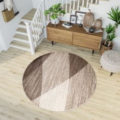Chemex Preproga Sari Kolo Moderno S Skandinavskimi Vzorci K195B Bež 100x100 cm