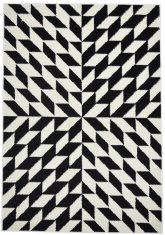 Chemex Preproga Maroko Moderna Modna Mladinska T419B Mar Kremna Črna 160x220 cm