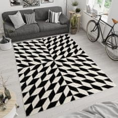 Chemex Preproga Maroko Moderna Modna Mladinska T419B Mar Kremna Črna 160x220 cm