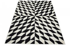 Chemex Preproga Maroko Moderna Modna Mladinska T419B Mar Kremna Črna 160x220 cm