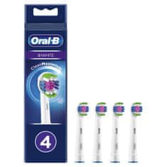 Oral-B 3D White glava ščetke s tehnologijo CleanMaximiser, pakiranje s 4 kosi 