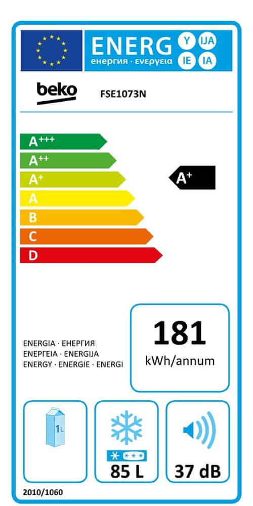 Beko FSE1073N zamrzovalna omara
