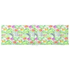 Vidaxl Blazina za ležalnik vzorec listja 186x58x4 cm