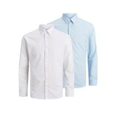 Jack&Jones 2 PACK - moška srajca JJJOE Slim Fit 12182995 Cashmere Blue (Velikost S)