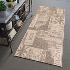 Chemex Preproga Floorlux Sidewalk String Stylish Fashion String 20347 Kremna Rjava 60x200 cm