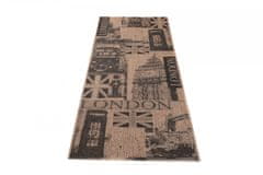 Chemex Preproga Floorlux Sidewalk String Stylish Fashion String 20347 Rjava Črna 60x200 cm