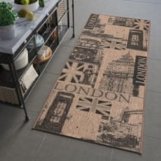 Chemex Preproga Floorlux Sidewalk String Stylish Fashion String 20347 Rjava Črna 60x200 cm
