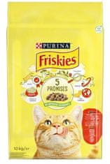 Friskies Cat z govedino, piščancem in zelenjavo, 10 kg