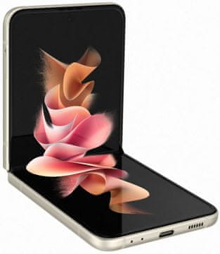 Samsung Galaxy Z Flip3 5G mobilni telefon, 8GB/128GB, kremast - Odprta embalaža