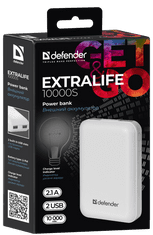 Defender Prenosna baterija ExtraLife 10000S (Power bank)