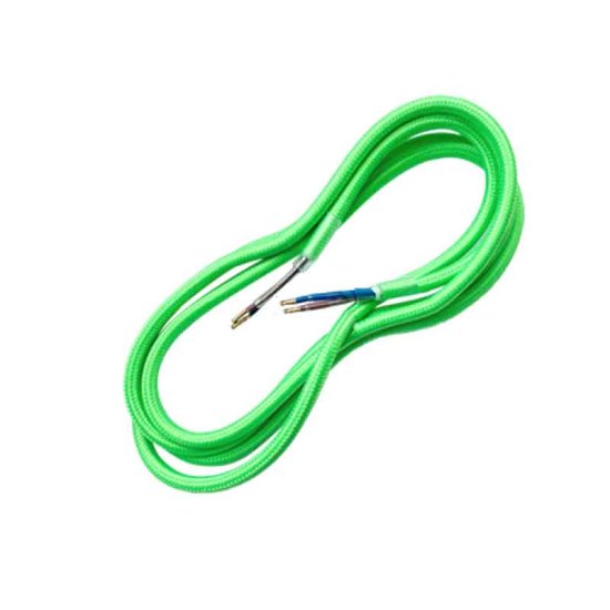 DPM Kabel prevlečen s tekstilom 1,8m 2x0,75mm zelen