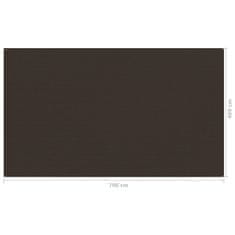 Vidaxl Preproga za šotor 400x700 cm rjava