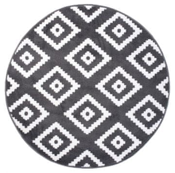 Chemex Preproga Luxury Circle Short Hair L885C Bela Siva