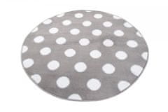 Chemex Preproga Luxury Circle Short Hair Z235A Bela Siva 160x160 cm