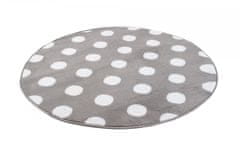 Chemex Preproga Luxury Circle Short Hair Z235A Bela Siva 160x160 cm