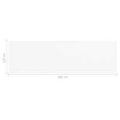 Greatstore Balkonsko platno belo 120x400 cm HDPE