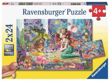 Ravensburger Sestavljanka Morske deklice, 2 x 24 delov (5147)