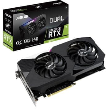 ASUS GeForce RTX 3060 Ti Dual OC grafična kartica, 8 GB GDDR6, LHR (90YV0G1J-M0NA00)