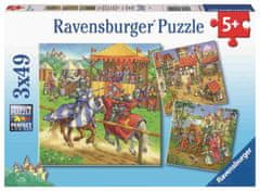 Ravensburger sestavljanka Vitezi in gradovi, 3 x 49 deli (5150)