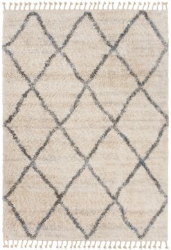 Chemex Preproga Versay Fringes Z Resicami Boho Shaggy Moderna Moda Q262A Ejf Kremna Siva