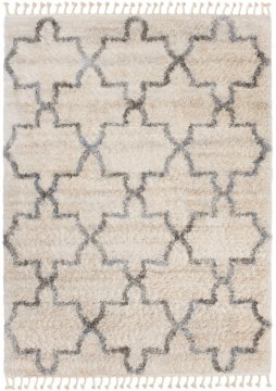 Chemex Preproga Versay Fringes Z Resicami Boho Shaggy Moderna Moda Q265A Ejf Kremna Siva