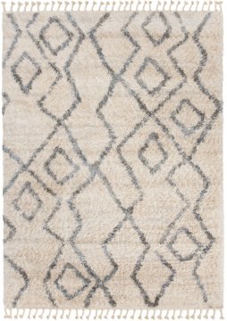 Chemex Preproga Versay Fringes Z Resicami Boho Shaggy Moderna Moda Q744A Ejf Kremna Siva