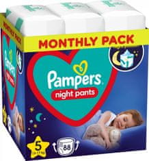 Pampers Night Pants hlačne plenice, velikost 5, 88 plenic, 12–17 kg