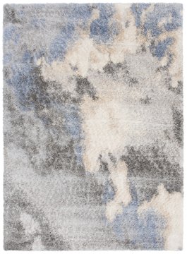 Chemex Preproga Versay Moderna Moda Boho Shaggy Q296B Ejf Bf Kremna Modra Siva