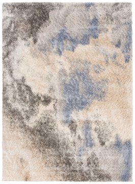 Chemex Preproga Versay Moderna Moda Boho Shaggy Q296A Ejf Bf Kremna Modra Siva