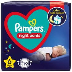 Pampers Night Pants hlačne plenice, velikost 6, 19 plenic, 15+ kg
