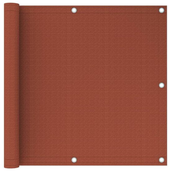 Vidaxl Balkonsko platno terakota 90x400 cm HDPE