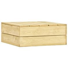 Vidaxl Vrtna miza 75x75x31 cm impregnirana borovina