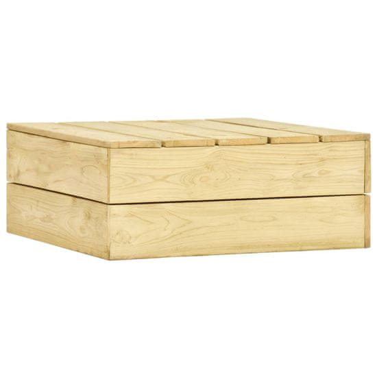 Vidaxl Vrtna miza 75x75x31 cm impregnirana borovina