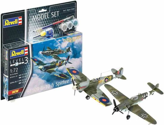 Revell Bf109G-10 in Spitfire Mk.V model letala, set za sestavljanje