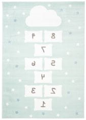 Chemex Preproga Baby Otroška Pastelnih Barv Du35A Fnu Bela Meta Modra Roza Siva 80x150 cm