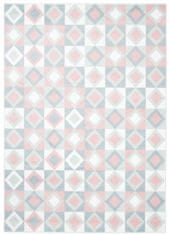 Chemex Preproga Baby Otroška Pastelnih Barv Du39A Fnu Bela Meta Modra Roza 80x150 cm