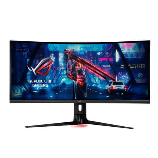 Monitor Asus 86,4 cm (34,0″) XG349C 3440×1440 Curved Gaming 180Hz IPS 1ms HDMI DisplayPort USB-C 2xUSB3.0 HAS Zvočniki G-Sync Compatible HDR400 ROG Strix komponentko