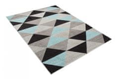 Chemex Preproga Lazur Mehkega Modernega Dizajna C945M Siva Turkizna Večbarvna 80x150 cm