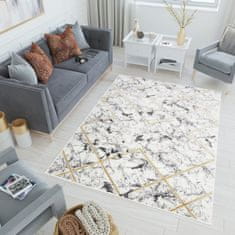 Preproga Shine Luksuzno Edinstveno Zlato Moderno Fa76A Ftz Kremna Siva Večbarvna Zlata 80x150 cm
