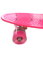 Pennyboard s svetlečimi kolesi, 56 cm, PINK S-151