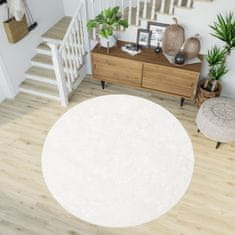 Chemex Preproga Bird Circle Shaggy Soft Tall Bela 80x80 cm