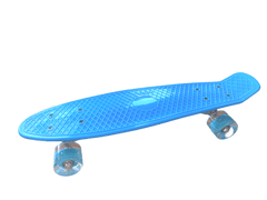 Pennyboard s svetlečimi kolesi, 56 cm, LIGHT BLUE S-149