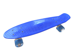 Pennyboard s svetlečimi kolesi, 56 cm, DARK BLUE, S-150