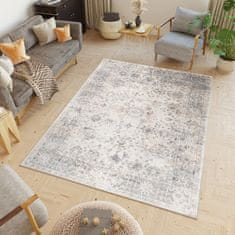 Chemex Carpet Valley Two Level Vintage D147A L. Vizon Bež Kremna Siva 80x150 cm