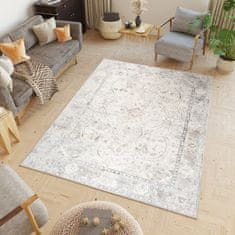 Chemex Carpet Valley Two Level Vintage D711A Vizon Bela Bež Kremna Siva 80x150 cm