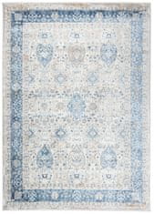 Chemex Carpet Valley Two Level Vintage D713B Bela Bež Kremna Modra Siva 80x150 cm