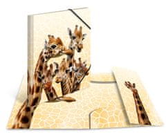 Herma mapa s klapo in elastiko, A4, žirafe