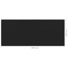 Vidaxl Preproga za šotor 250x600 cm črna